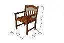 Gartenstuhl mit Armlehnen 1