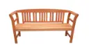 3-Sitzer Gartenbank aus Akazienholz, ca. 157 x 48,5 x 82 cm - Rose