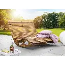 Ergonomische Doppelschwungliege XXL Saunaliege aus Akazienholz - FSC® zertifiziert